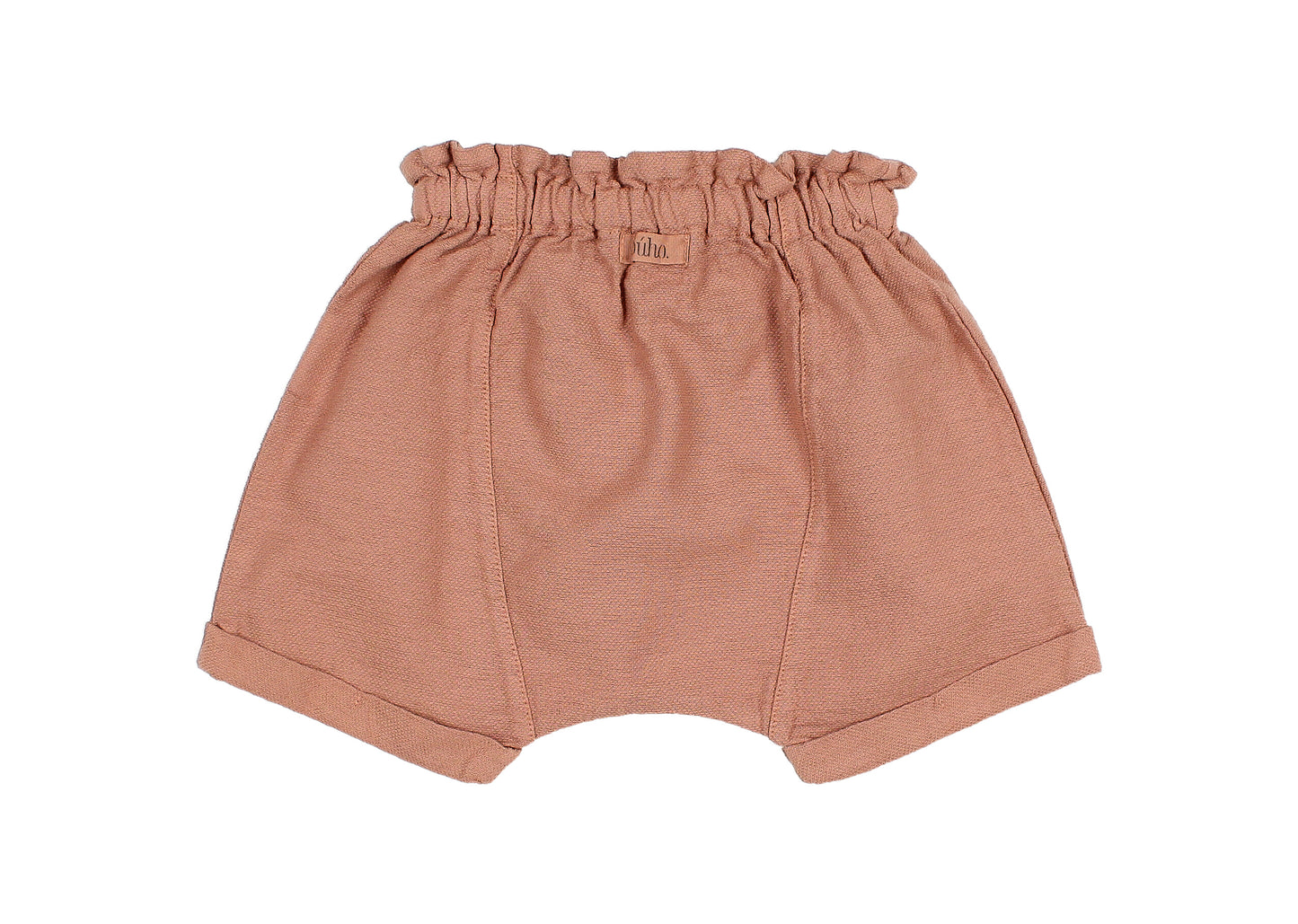 Textured cotton short - cocoa