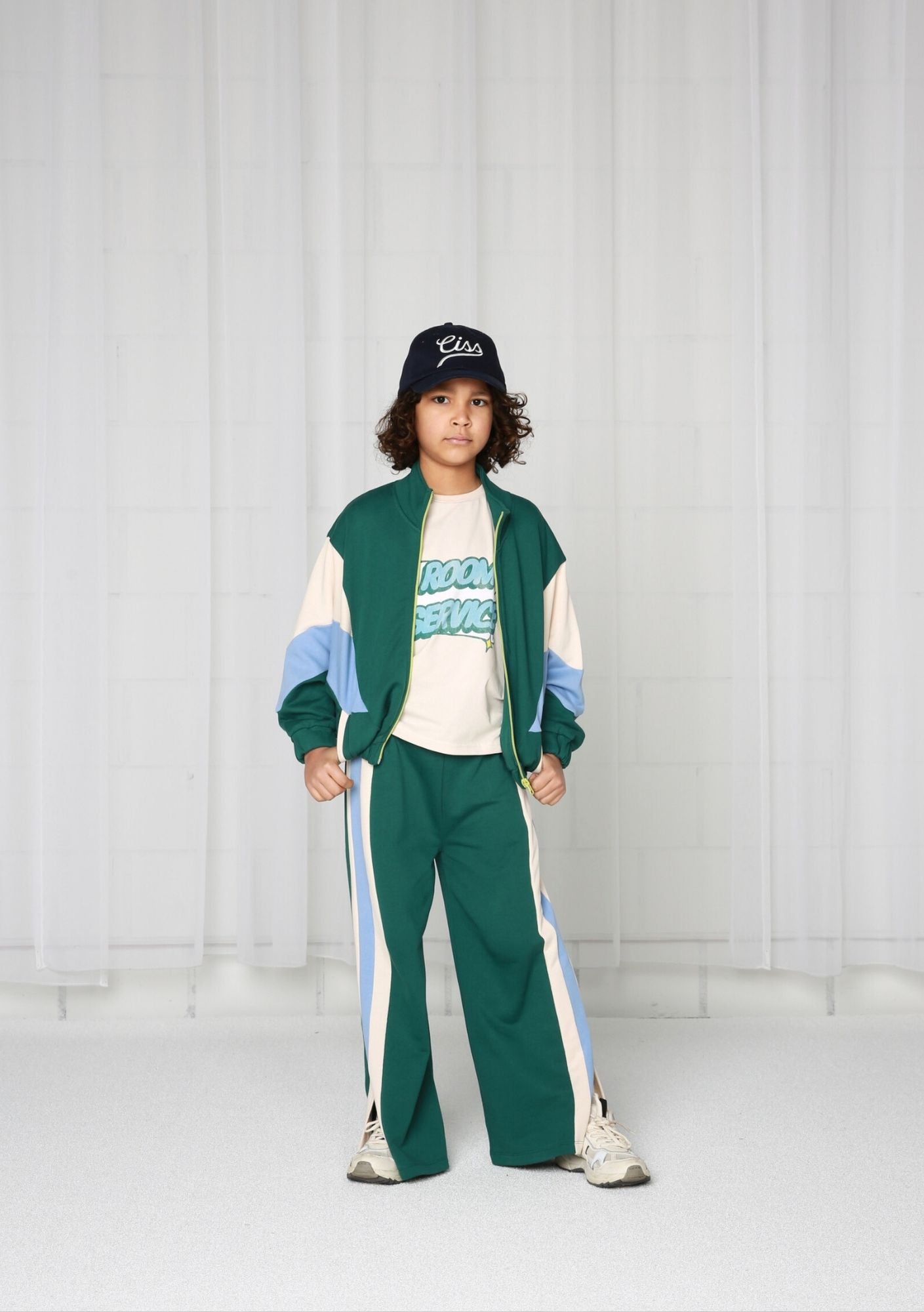 Colour block wide jog pant
