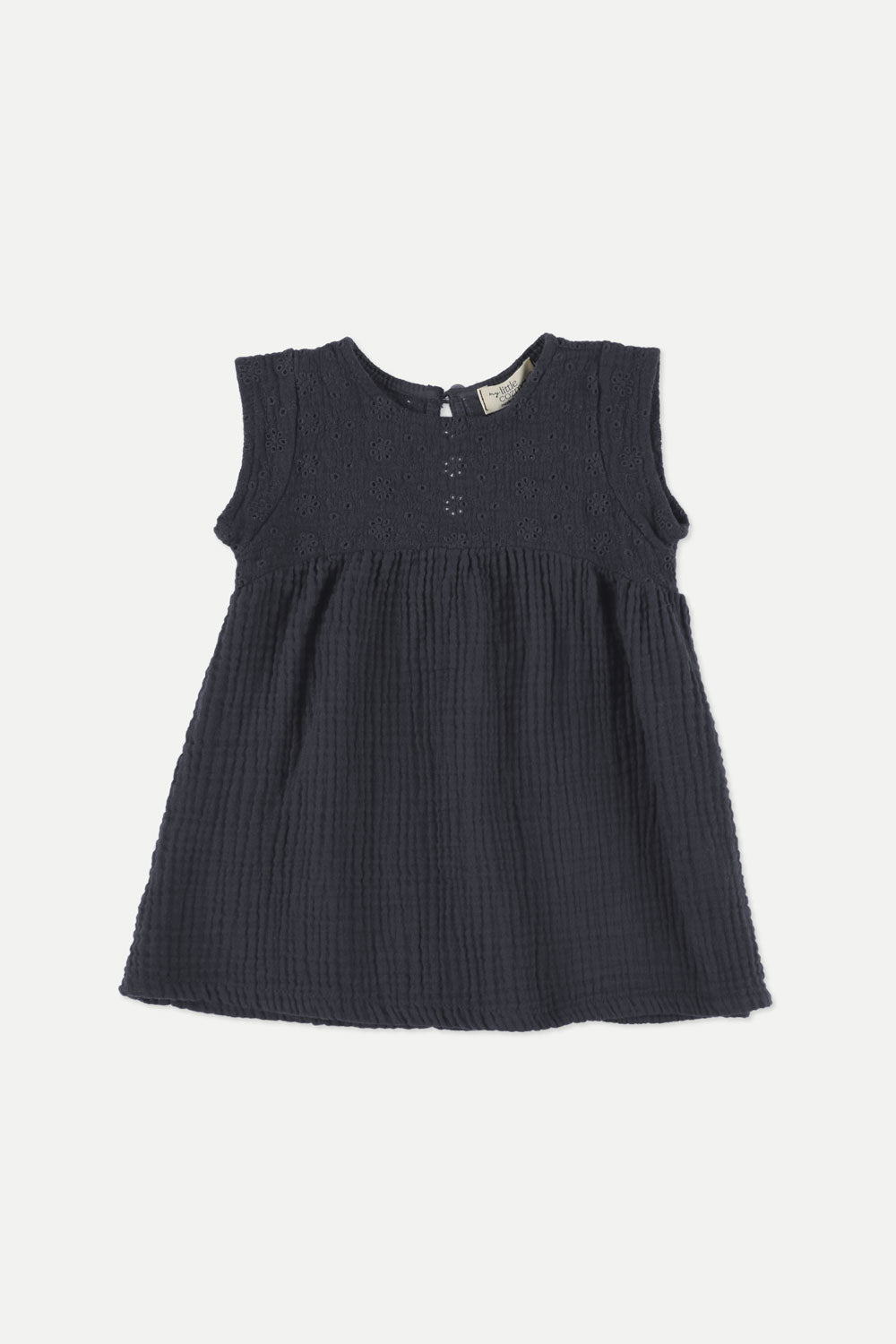 Embroidered dress - navy