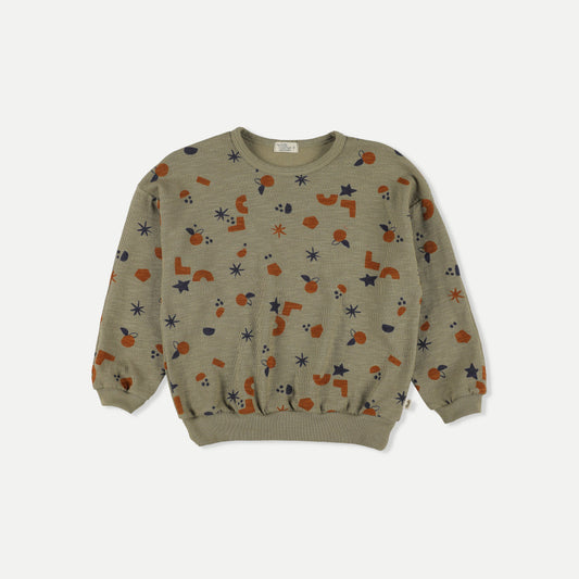 Double face sweatshirt shapes - khaki
