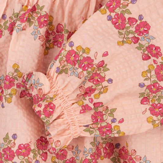 Bella frill romper/dress - floria pink