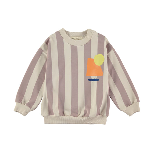 Sweatshirt - stripes pink