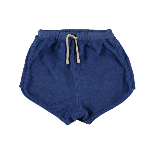 Short in badstof - blauw