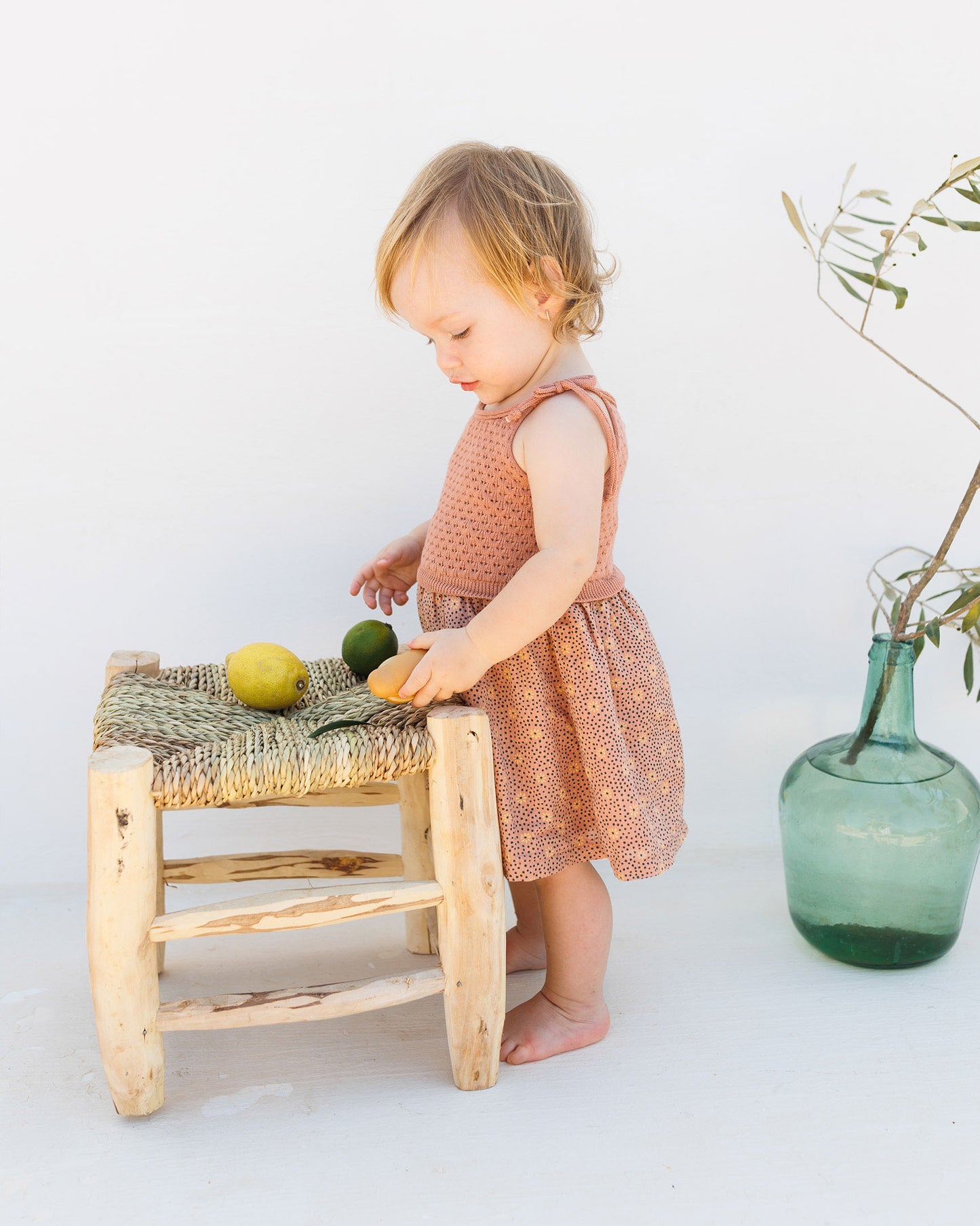 FLower dots dress - rose