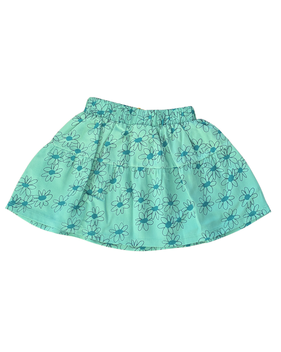 Green daisies skirt