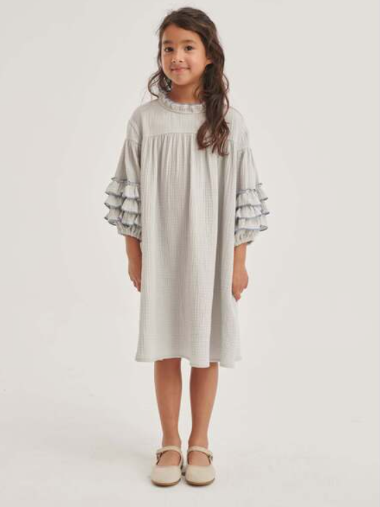 Double gauze dress - Light blue