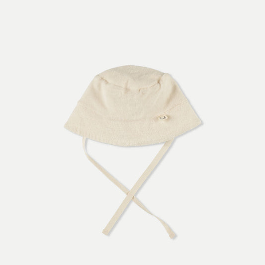 Organic toweling bucket hat - ivory