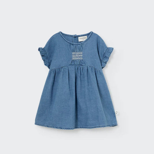 Sarah twill denim dress