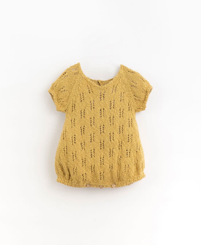 Knitted jumpsuit - lemongrass