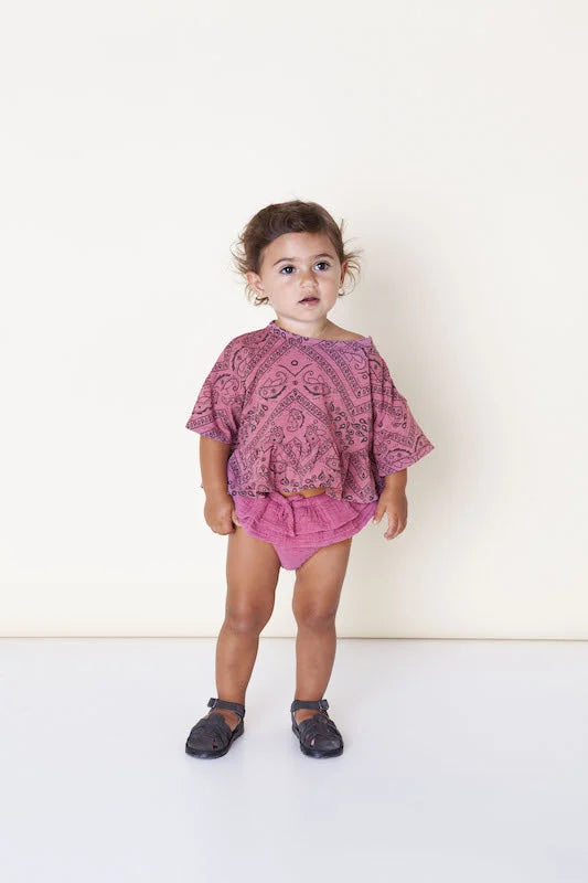 Shirt - bandana print frilled