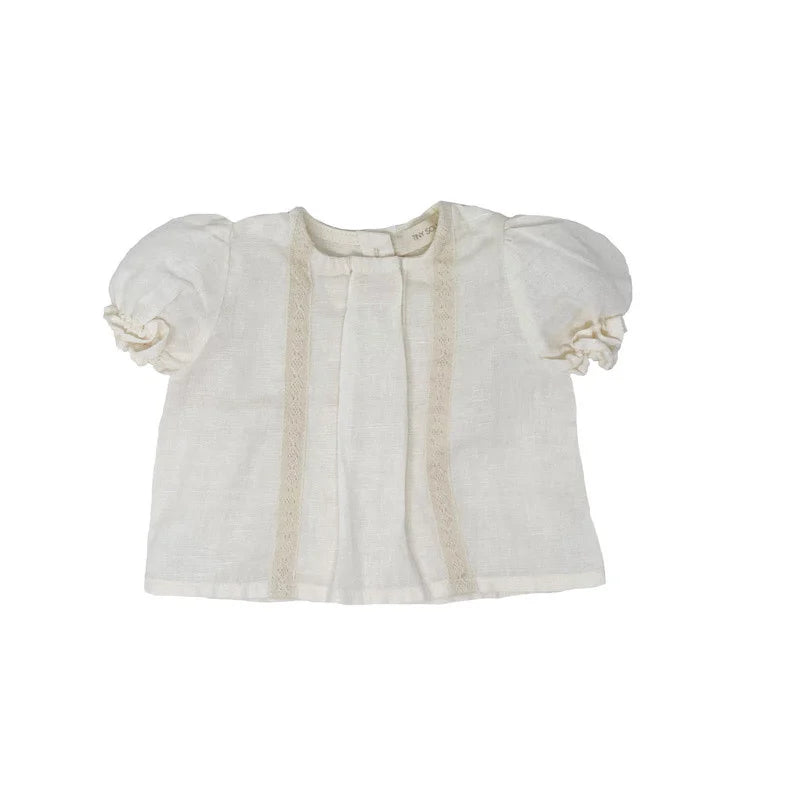 Shirt lace linen - offwhite