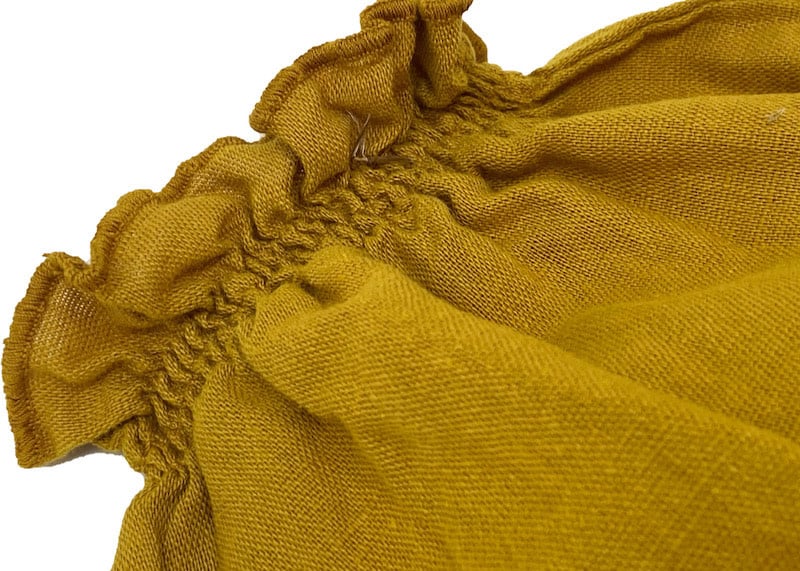 Shirt lace linen - mustard