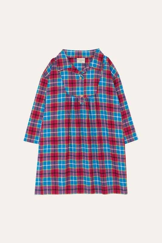 Red & Blue checked shirt Dress - flanel