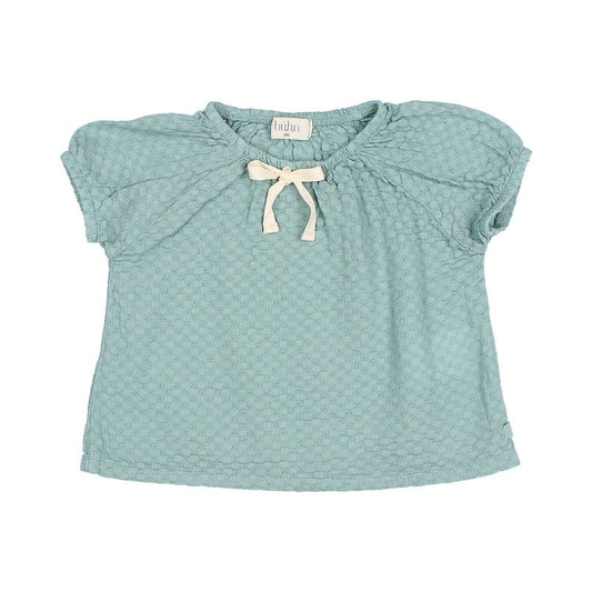 Jacquard blouse - sea pine