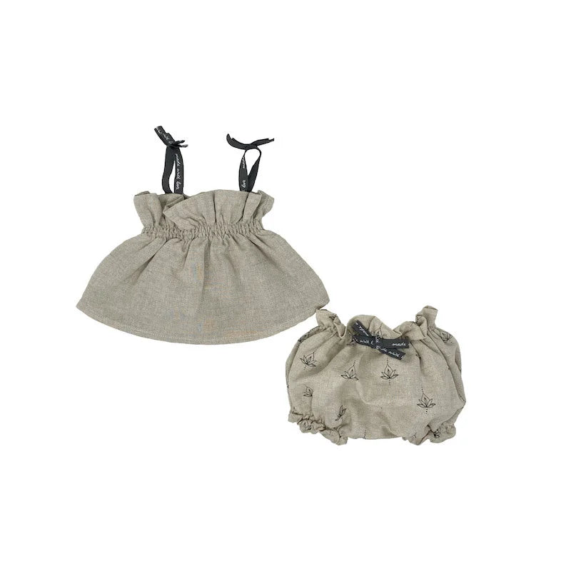 Set top & bloomers linen - natural