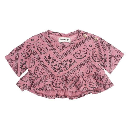 Shirt - bandana print frilled