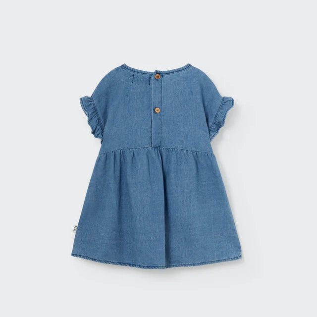 Sarah twill denim dress